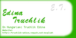 edina truchlik business card